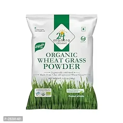 24 Mantra Organic Wheat Grass Powder - 100gms-thumb0
