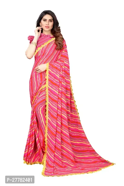 Beautiful Georgette Saree With Blouse Piece For Women-thumb0