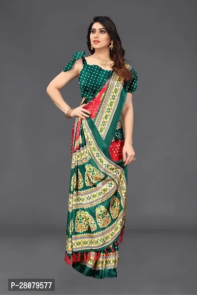 Beautiful Poly Silk Saree With Blouse Piece For Women-thumb3