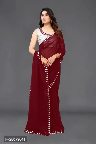 Beautiful Georgette Saree With Blouse Piece For Women-thumb3