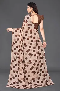 Beautiful Brown Georgette Saree With Blouse Piece For Women-thumb4