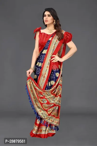 Beautiful Poly Silk Saree With Blouse Piece For Women-thumb3