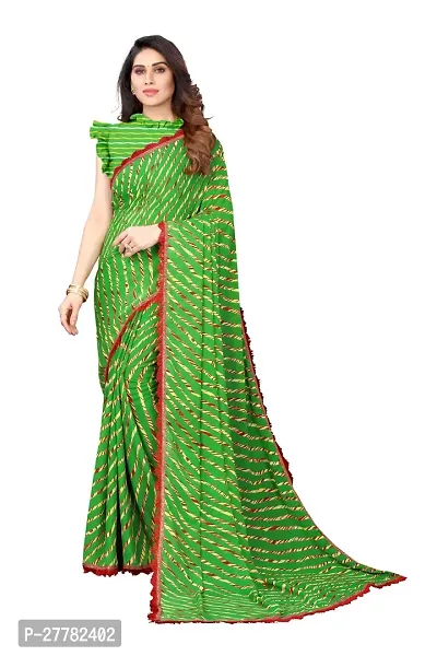 Beautiful Georgette Saree With Blouse Piece For Women-thumb0