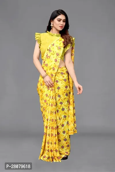 Beautiful Georgette Saree With Blouse Piece For Women-thumb3