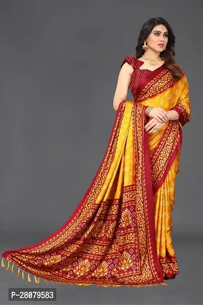 Beautiful Chiffon Saree With Blouse Piece For Women-thumb4