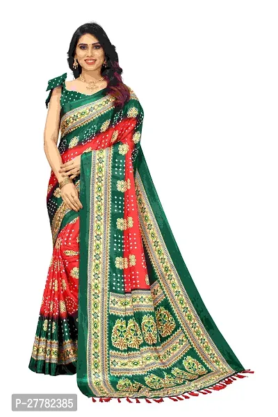 Beautiful Poly Silk Saree With Blouse Piece For Women-thumb0