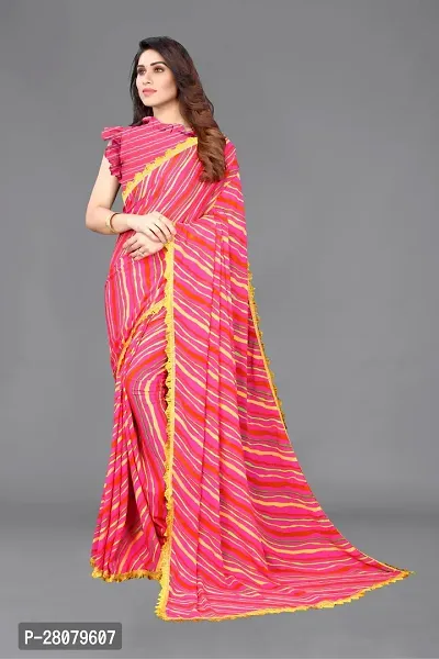 Beautiful Georgette Saree With Blouse Piece For Women-thumb3