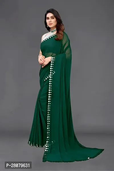 Beautiful Georgette Saree With Blouse Piece For Women-thumb2