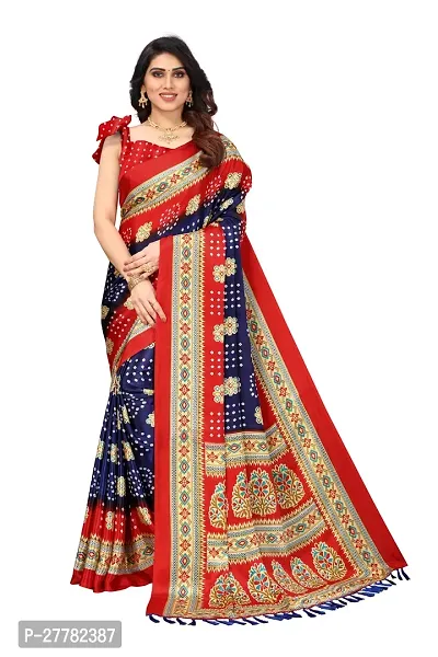 Beautiful Poly Silk Saree With Blouse Piece For Women