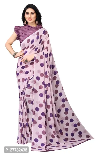 Beautiful Georgette Saree With Blouse Piece For Women-thumb0