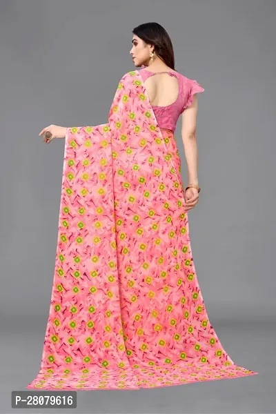 Beautiful Georgette Saree With Blouse Piece For Women-thumb2