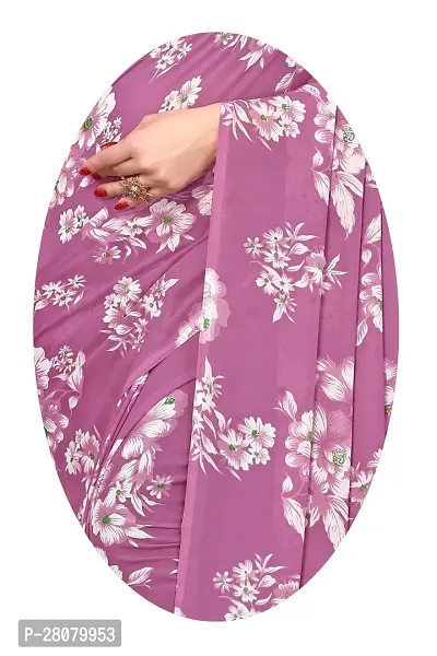 Beautiful Pink Georgette Saree With Blouse Piece For Women-thumb5