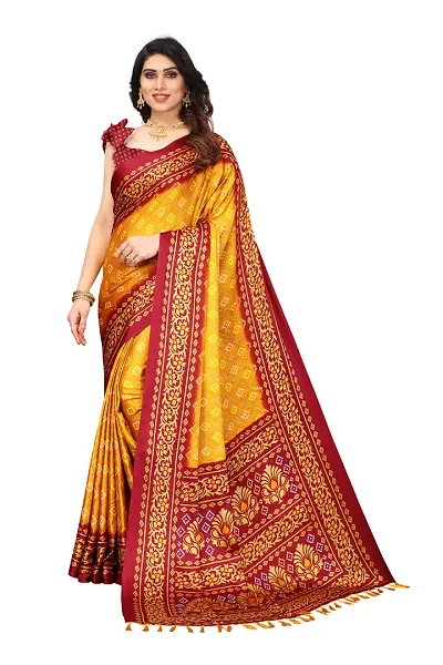 Glamorous Silk Blend Saree without Blouse piece 