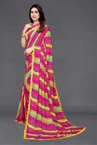 Beautiful Georgette Saree With Blouse Piece For Women-thumb1