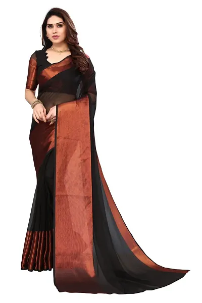 Beautiful Georgette Saree With Blouse Piece For Women