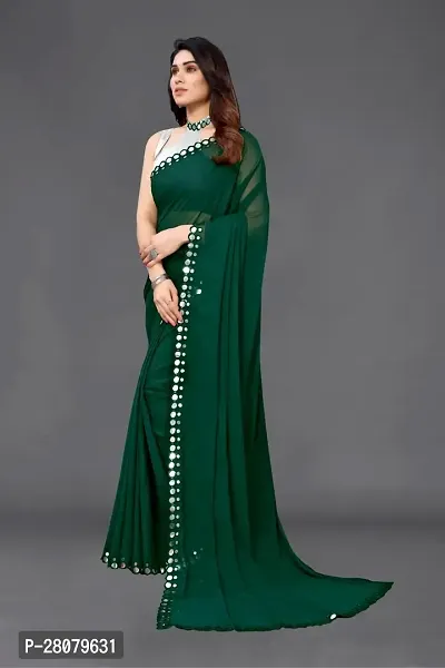 Beautiful Georgette Saree With Blouse Piece For Women-thumb3