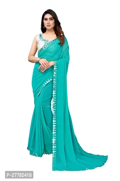 Beautiful Georgette Saree With Blouse Piece For Women