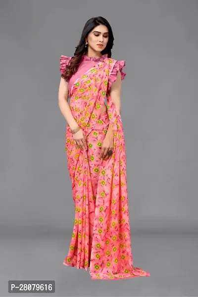 Beautiful Georgette Saree With Blouse Piece For Women-thumb3