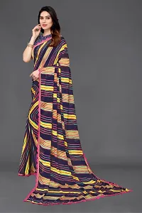 Beautiful Georgette Saree With Blouse Piece For Women-thumb1