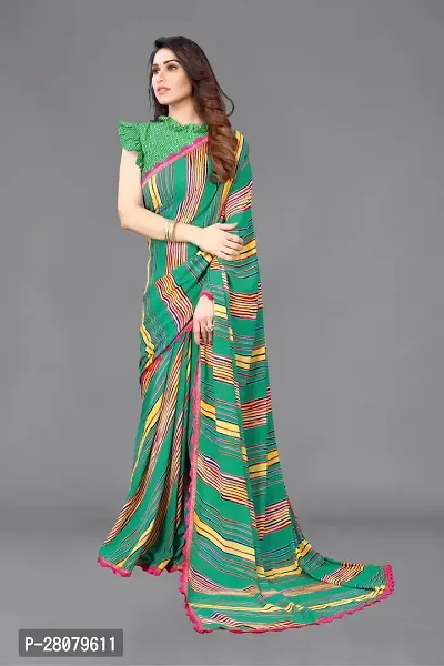 Beautiful Georgette Saree With Blouse Piece For Women-thumb3