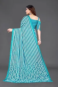 Beautiful Sky Blue Georgette Saree With Blouse Piece For Women-thumb4