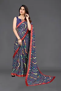 Beautiful Georgette Saree With Blouse Piece For Women-thumb2