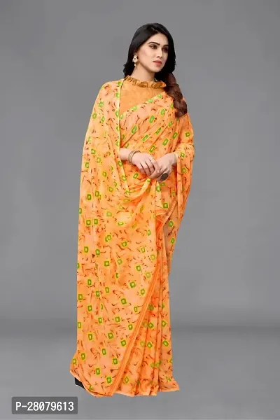 Beautiful Georgette Saree With Blouse Piece For Women-thumb3