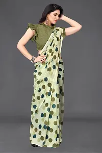 Beautiful Green Georgette Saree With Blouse Piece For Women-thumb1