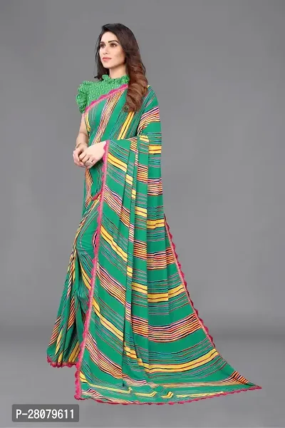 Beautiful Georgette Saree With Blouse Piece For Women-thumb2