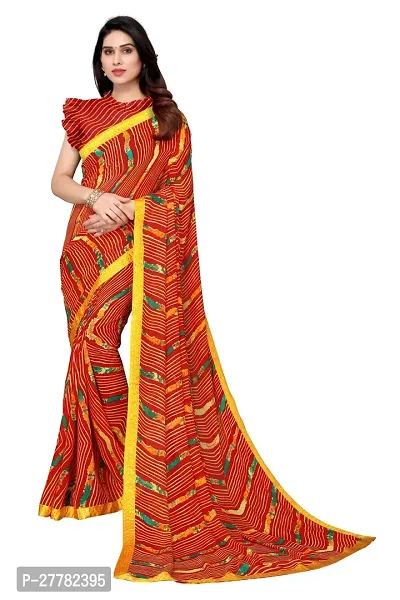 Beautiful Georgette Saree With Blouse Piece For Women