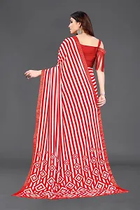 Beautiful Red Georgette Saree With Blouse Piece For Women-thumb2