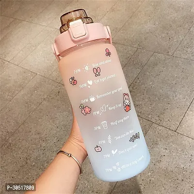 Stylish Multicoloured Plastic Water Bottles For Gym And School-thumb0