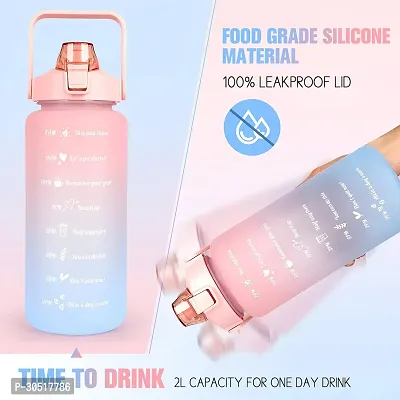 Stylish Multicoloured Silicone Water Bottles For Gym And School-thumb5