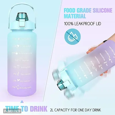 Stylish Multicoloured Silicone Water Bottles For Gym And School-thumb2