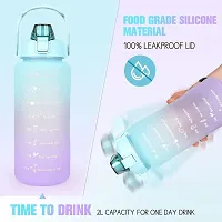 Stylish Multicoloured Silicone Water Bottles For Gym And School-thumb1