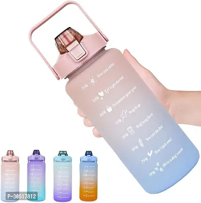 Stylish Multicoloured Plastic Water Bottles For Gym And School-thumb0