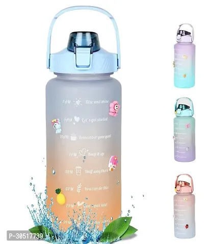 Stylish Multicoloured Plastic Water Bottles For Gym And School-thumb0