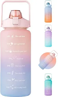 Stylish Multicoloured Silicone Water Bottles For Gym And School-thumb1