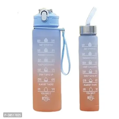 Stylish Multicoloured Silicone Water Bottles For Gym And School-thumb0