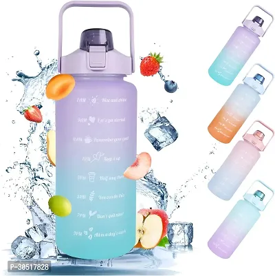 Stylish Multicoloured Silicone Water Bottles For Gym And School-thumb5