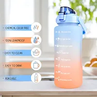 Stylish Multicoloured Plastic Water Bottles For Gym And School-thumb1