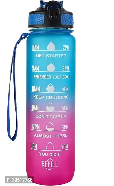 Stylish Multicoloured Silicone Water Bottles For Gym And School-thumb0