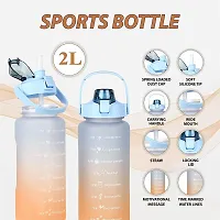 Stylish Multicoloured Plastic Water Bottles For Gym And School-thumb1