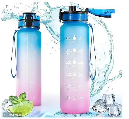 Stylish Multicoloured Silicone Water Bottles For Gym And School-thumb0