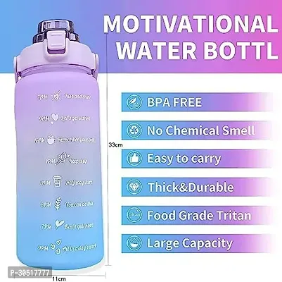 Stylish Multicoloured Plastic Water Bottles For Gym And School-thumb2