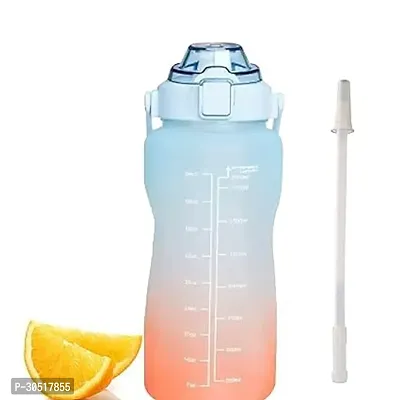 Stylish Multicoloured Silicone Water Bottles For Gym And School-thumb0