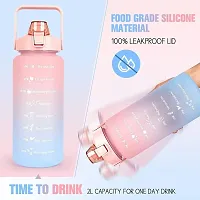 Stylish Multicoloured Silicone Water Bottles For Gym And School-thumb2