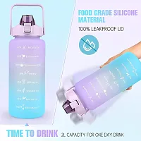 Stylish Multicoloured Silicone Water Bottles For Gym And School-thumb3