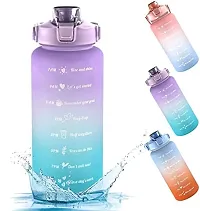 Stylish Multicoloured Plastic Water Bottles For Gym And School-thumb2