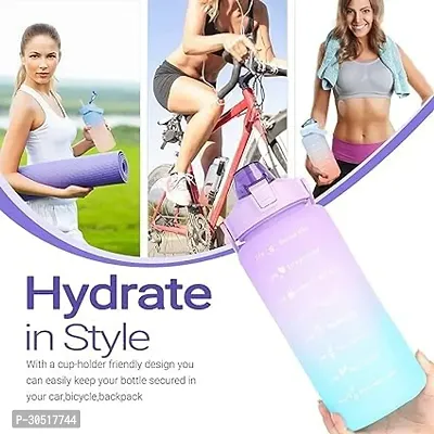 Stylish Multicoloured Silicone Water Bottles For Gym And School-thumb5